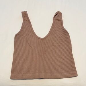 Free People Ribbed Tan Women's Top